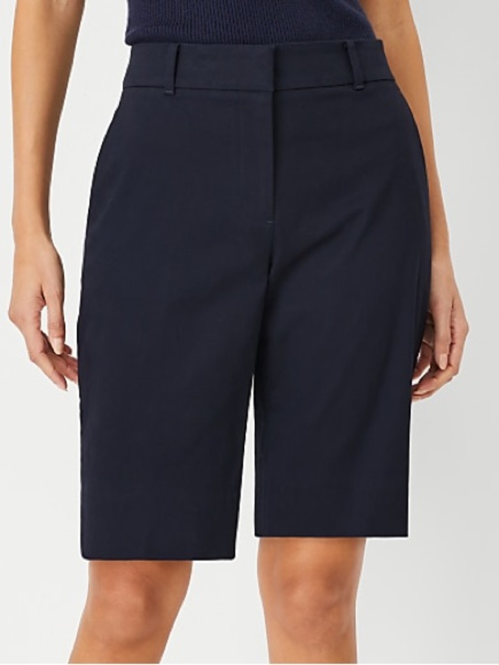 Ann Taylor Classic Black The Boardwalk Short Curvy Fit Cotton-Spandex NWOT